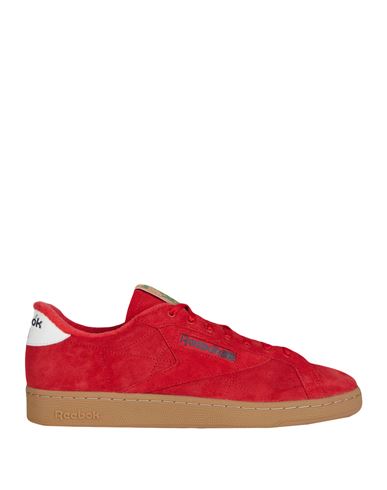 Shop Reebok Club C Grounds Man Sneakers Red Size 9 Soft Leather