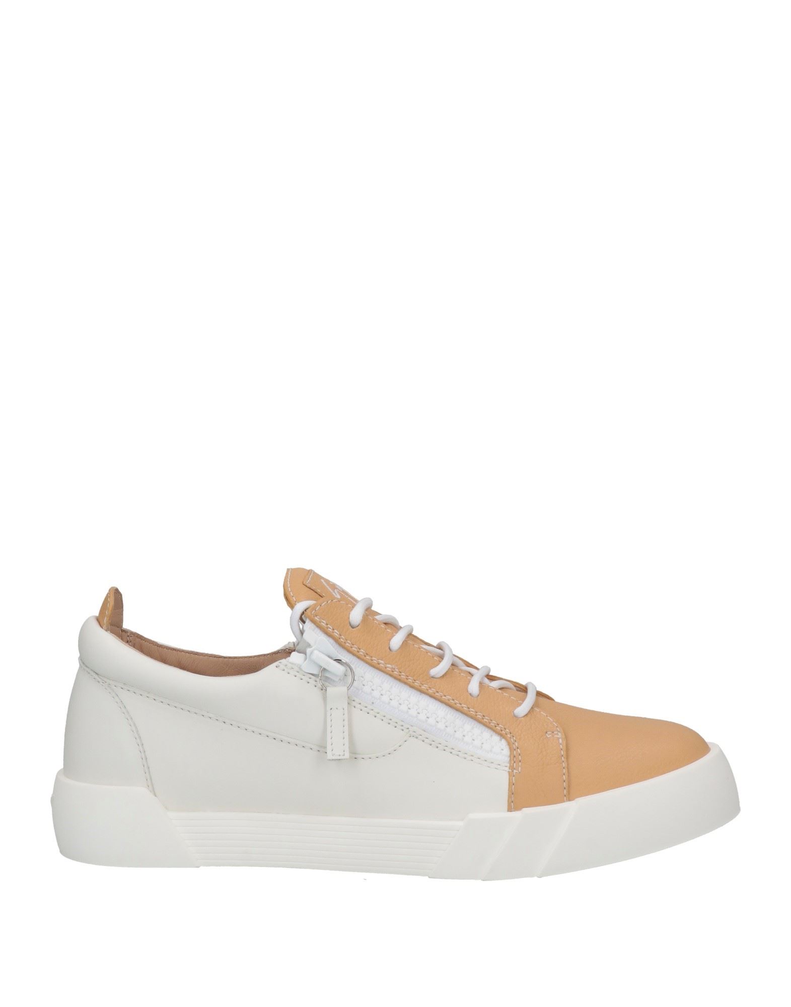 Shop Giuseppe Zanotti Man Sneakers White Size 7 Soft Leather