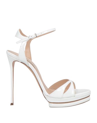 Casadei Woman Sandals White Size 7.5 Soft Leather In White