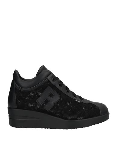 Shop Rucoline Woman Sneakers Black Size 6 Calfskin, Textile Fibers