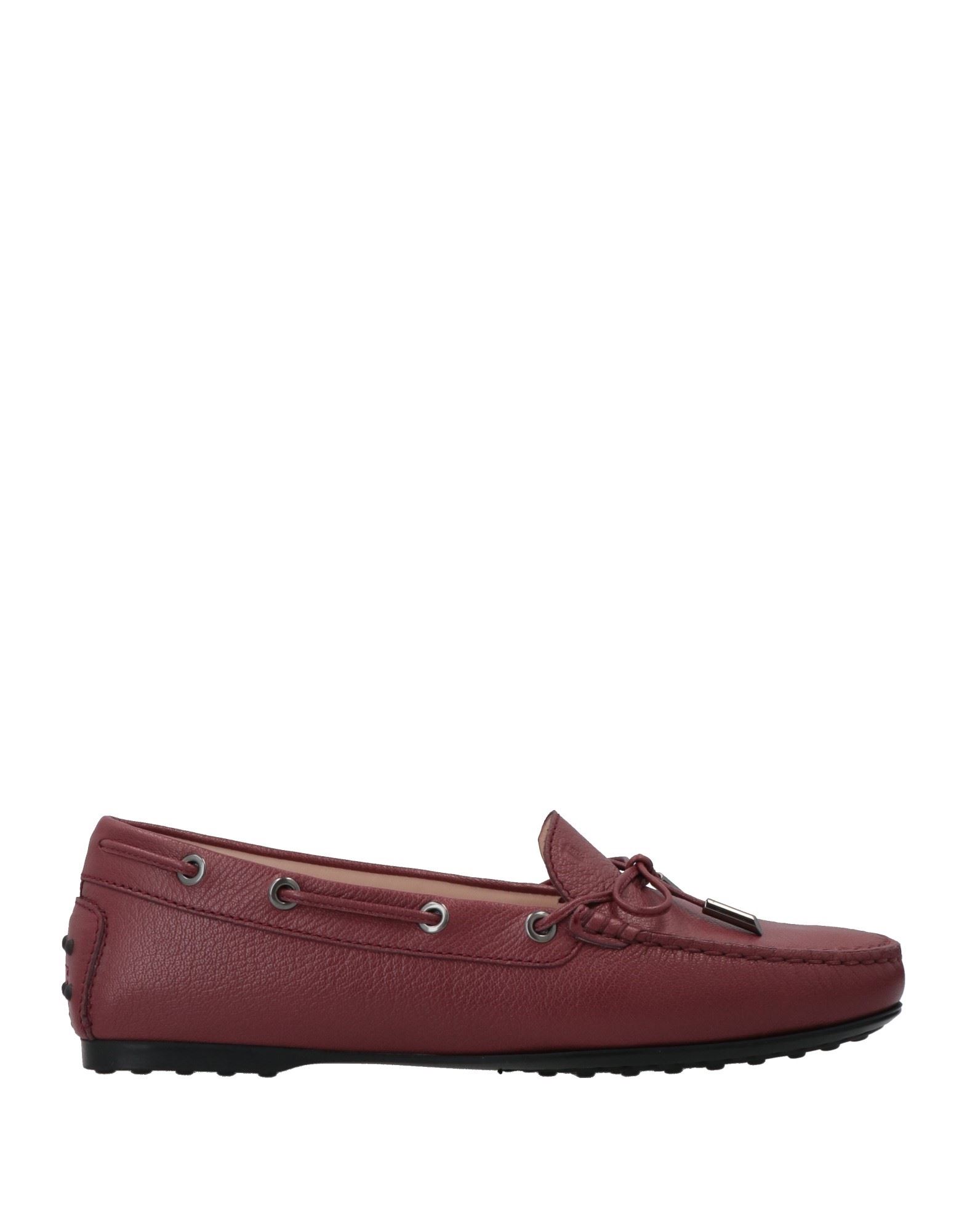 Tod's 5mm Croc Embossed Leather Loafers In Burgundy