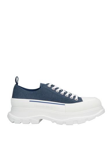 Alexander Mcqueen Man Sneakers Blue Size 13 Textile Fibers