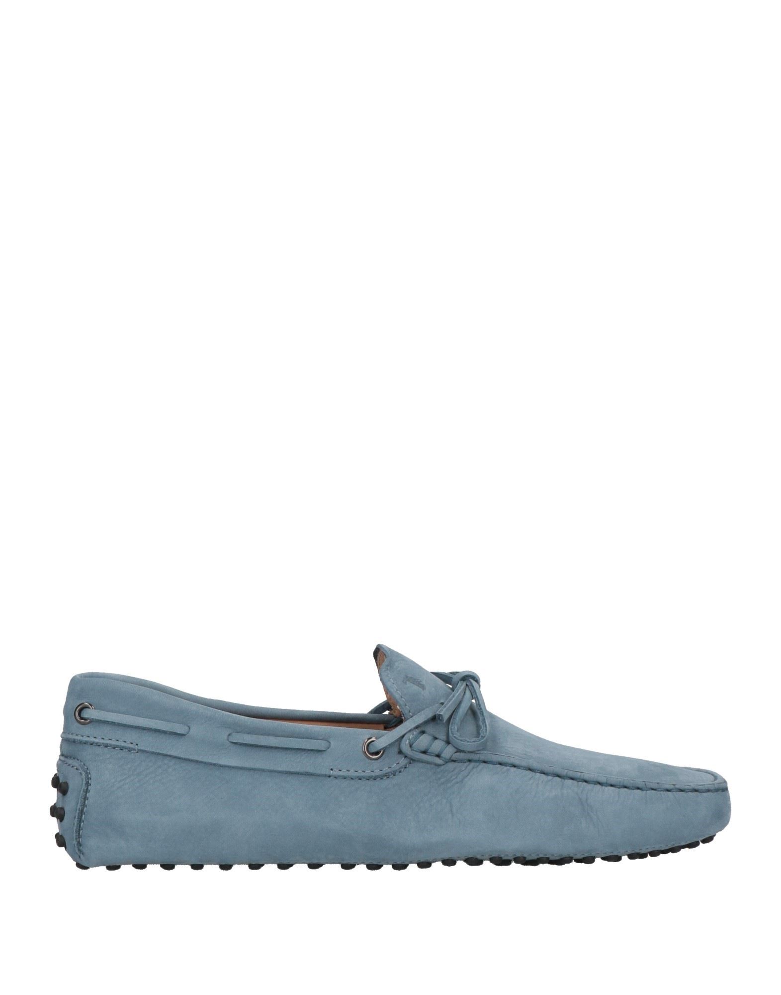 Tod's Man Loafers Pastel Blue Size 8 Leather