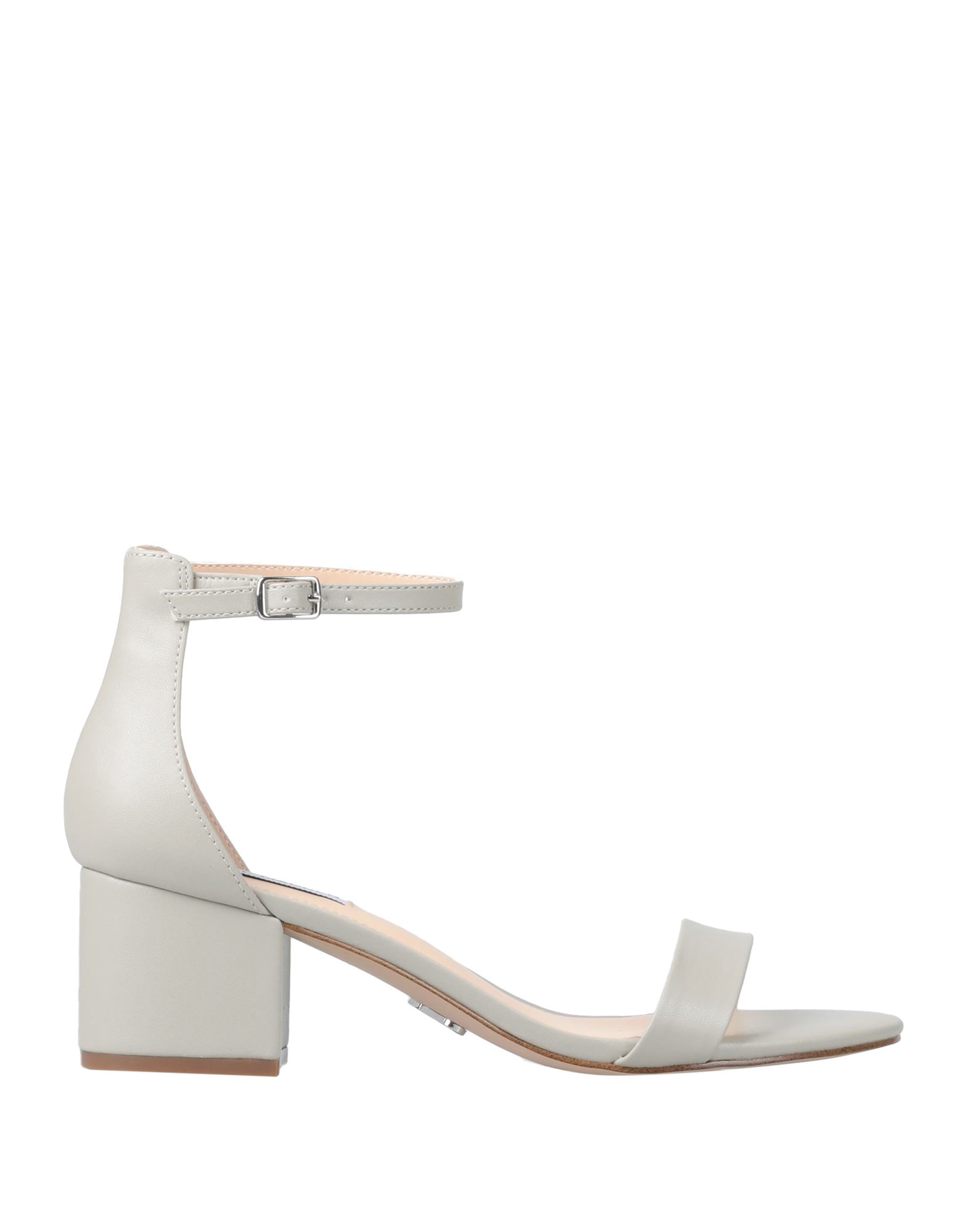 Shop Steve Madden Woman Sandals Light Grey Size 6.5 Soft Leather