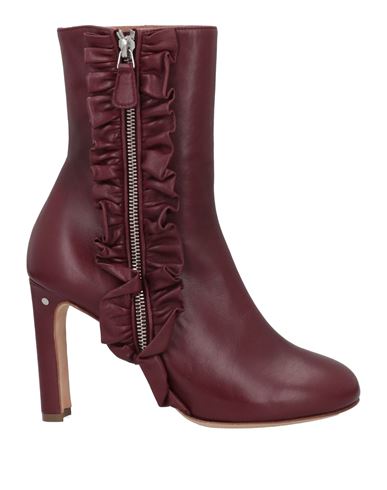 Laurence Dacade Woman Ankle Boots Burgundy Size 7 Soft Leather In Red