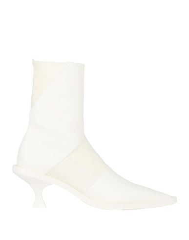 Jil Sander Woman Ankle Boots Off White Size 8 Soft Leather In Off White