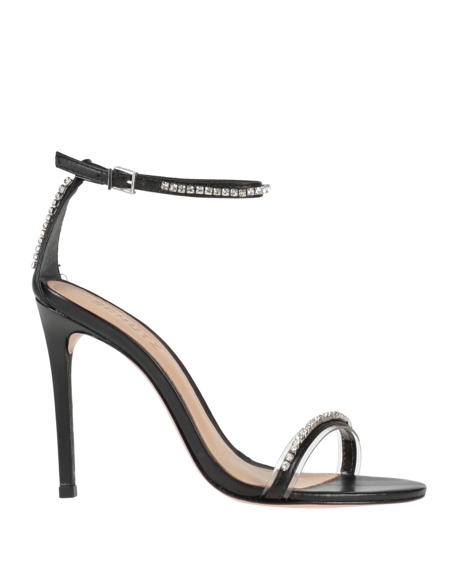 SCHUTZ SCHUTZ WOMAN SANDALS BLACK SIZE 7 SOFT LEATHER 