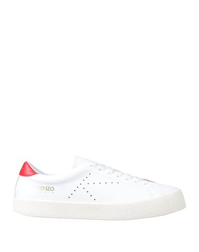 Shop Kenzo Man Sneakers White Size 9 Soft Leather