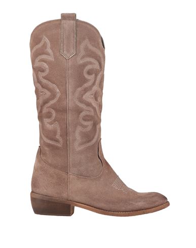 Shop Divine Follie Woman Boot Light Brown Size 9 Leather In Beige
