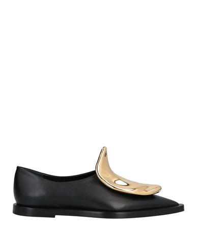 Shop Jil Sander Woman Loafers Black Size 8.5 Calfskin