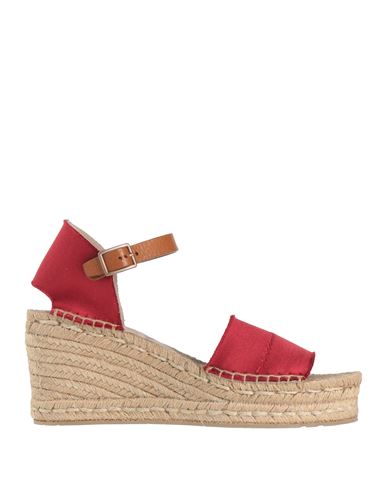 Pedro Garcia Pedro García Woman Espadrilles Red Size 8 Viscose, Leather In Red