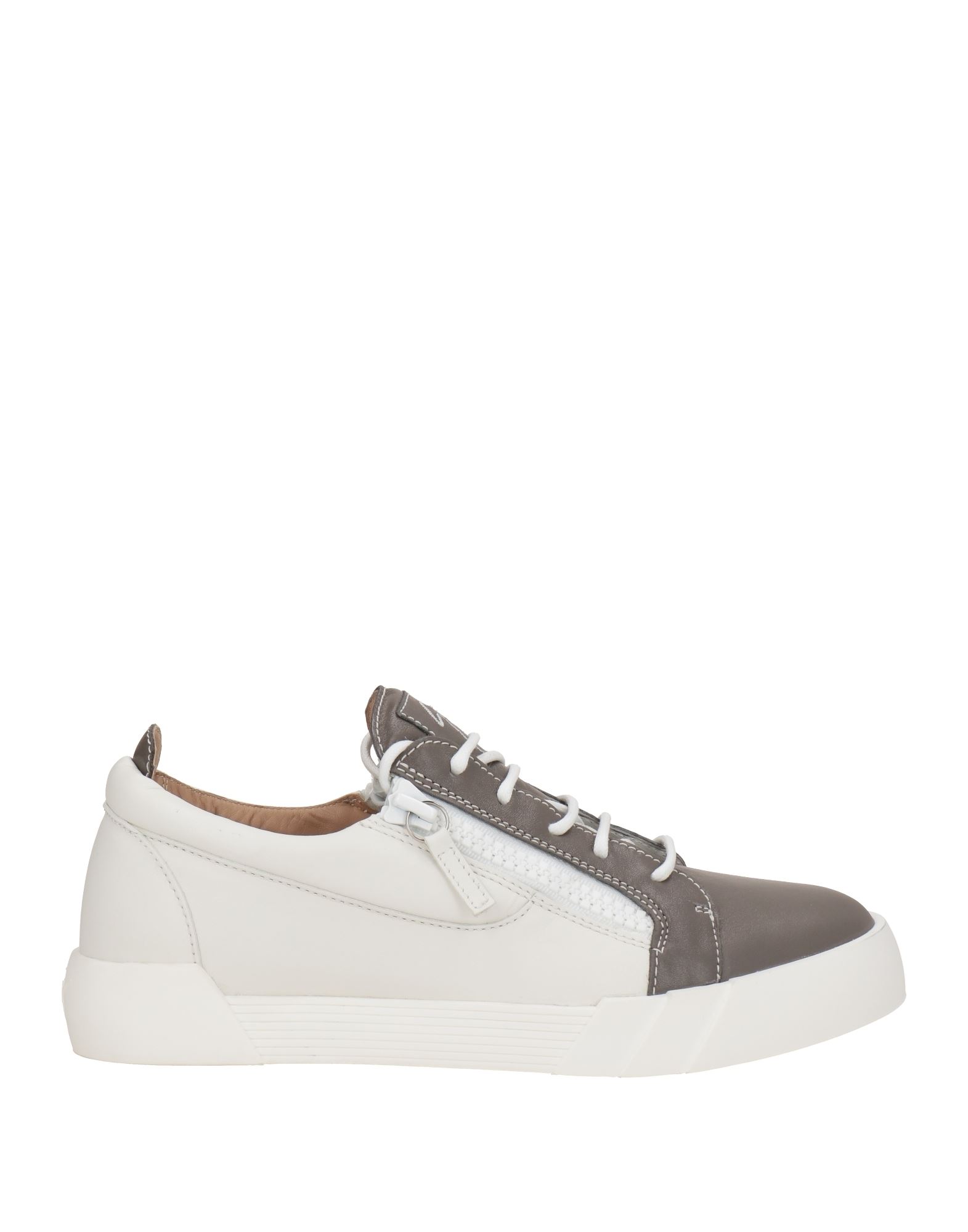 Shop Giuseppe Zanotti Man Sneakers Grey Size 7 Soft Leather