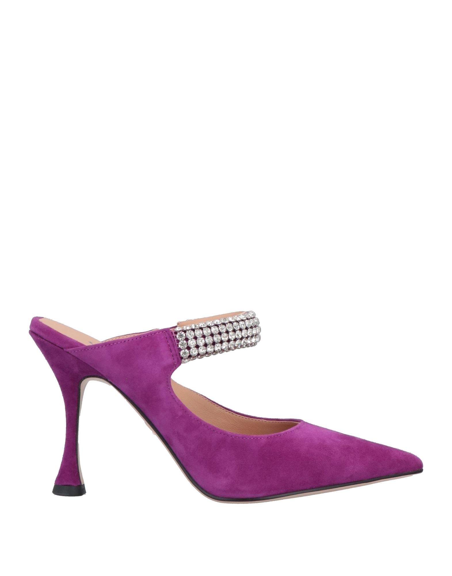 Lola Cruz Woman Mules & Clogs Purple Size 11 Soft Leather