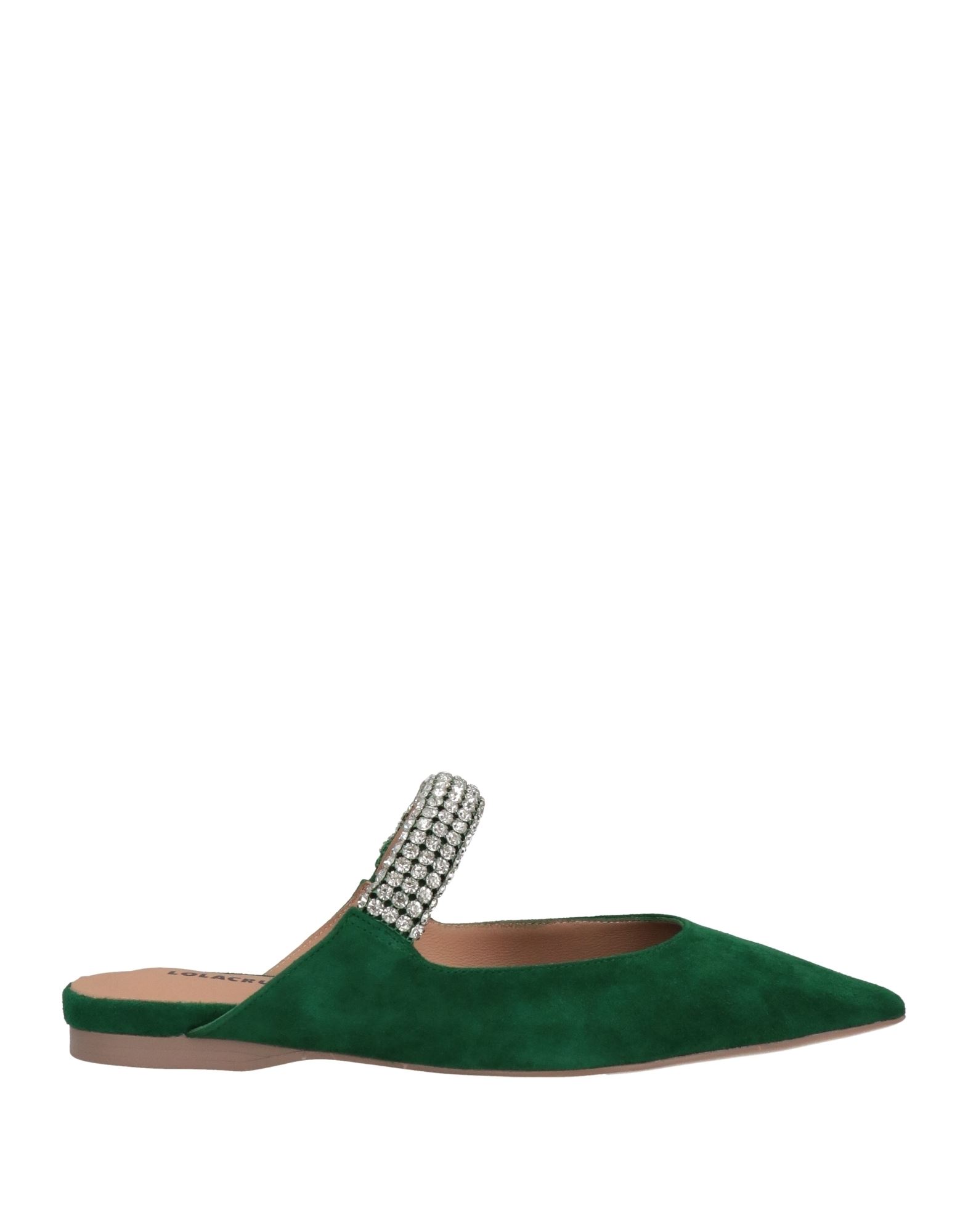 Lola Cruz Woman Mules & Clogs Green Size 8 Soft Leather