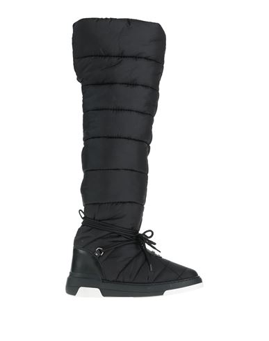 Casadei Woman Knee Boots Black Size 5 Textile Fibers