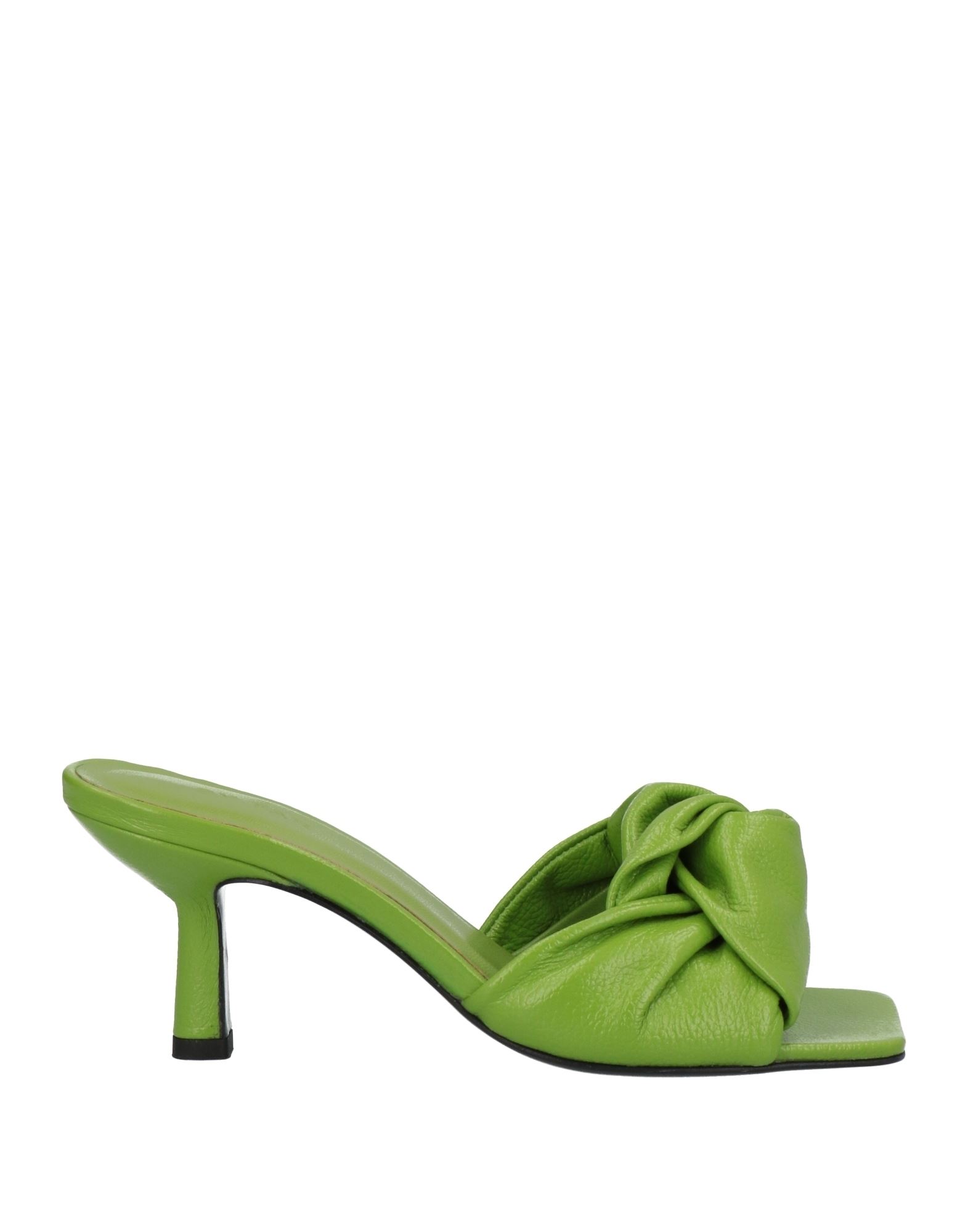 BY FAR BY FAR WOMAN SANDALS ACID GREEN SIZE 7 SOFT LEATHER
