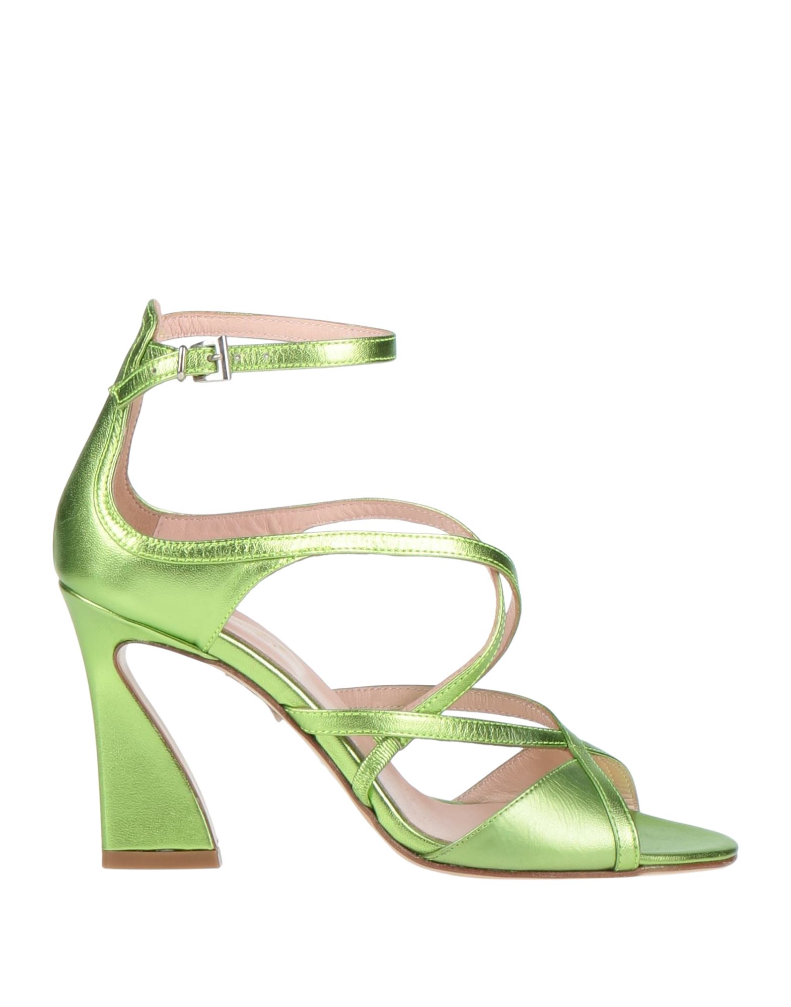 O'dan Li Woman Sandals Light Green Size 5 Leather