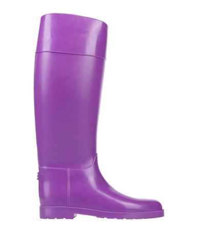 Divine Follie Woman Knee Boots Purple Size 10 Rubber