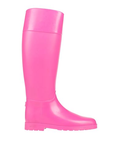Divine Follie Woman Knee Boots Fuchsia Size 10 Rubber In Pink