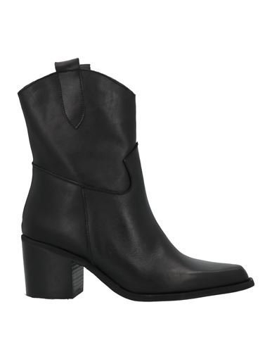 Divine Follie Woman Ankle Boots Black Size 10 Soft Leather