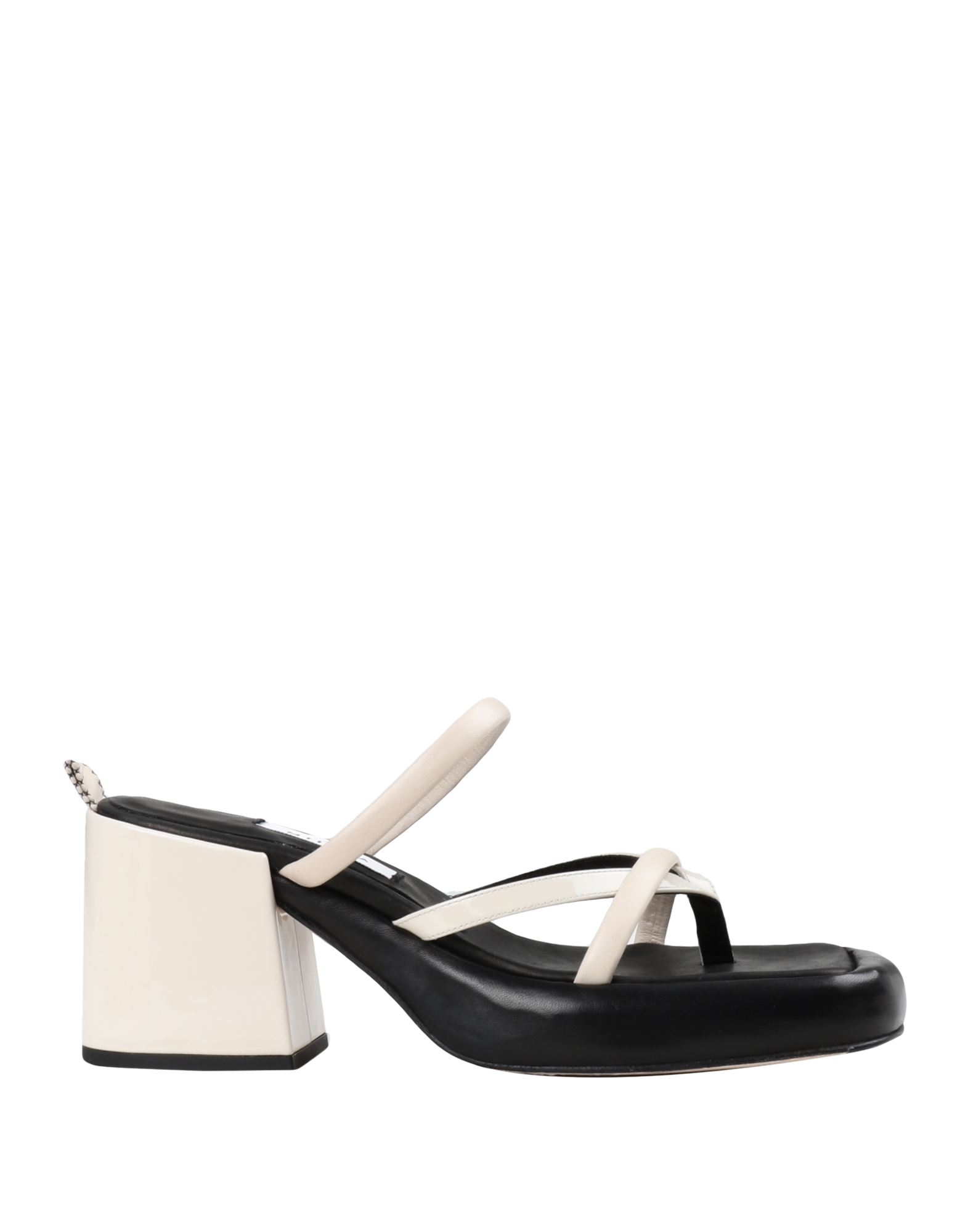 Miista Toe Strap Sandals In Black And White