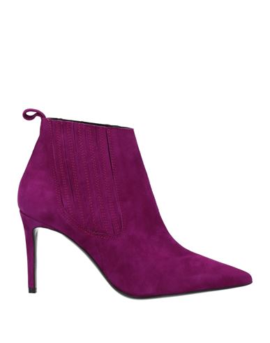 Divine Follie Woman Ankle Boots Mauve Size 10 Soft Leather In Purple