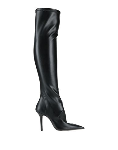 Divine Follie Woman Knee Boots Black Size 10 Textile Fibers