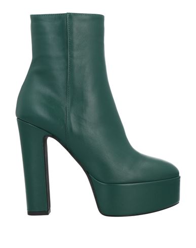 Divine Follie Woman Ankle Boots Dark Green Size 10 Soft Leather