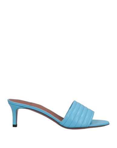 L'autre Chose L' Autre Chose Woman Sandals Azure Size 8 Soft Leather In Blue
