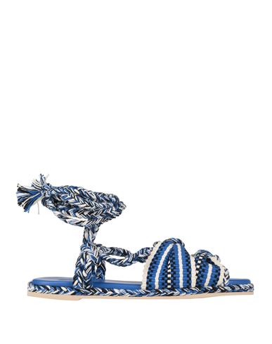 Antolina Paris Woman Sandals Blue Size 6 Textile Fibers