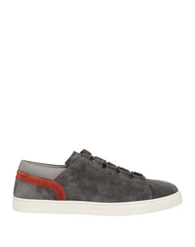 Camerlengo Man Sneakers Lead Size 9 Soft Leather In Grey