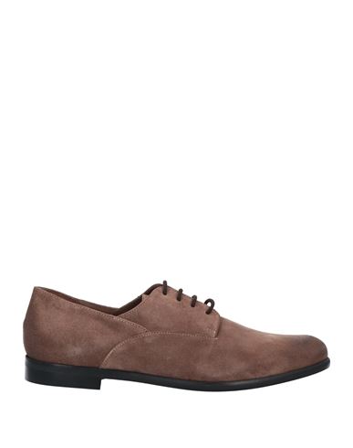 Stilosophy Man Lace-up Shoes Khaki Size 13 Soft Leather In Beige