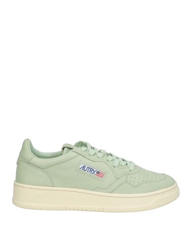 Autry Woman Sneakers Light Green Size 8 Soft Leather In Green
