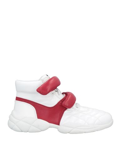 Miu Miu Woman Sneakers White Size 10 Soft Leather