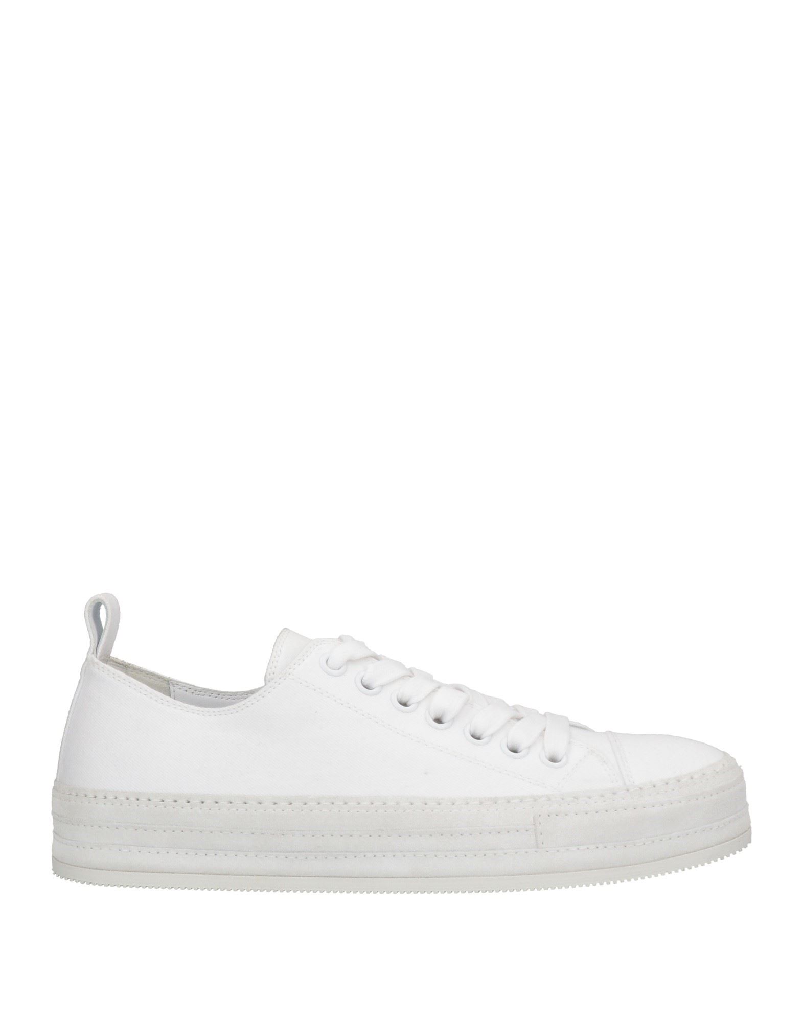 Shop Ann Demeulemeester Man Sneakers Off White Size 8.5 Soft Leather, Textile Fibers