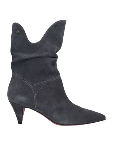 Manila Grace Woman Ankle Boots Lead Size 10 Soft Leather In Grey