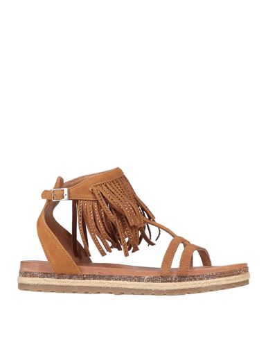 Il Laccio Woman Sandals Camel Size 6 Soft Leather In Brown