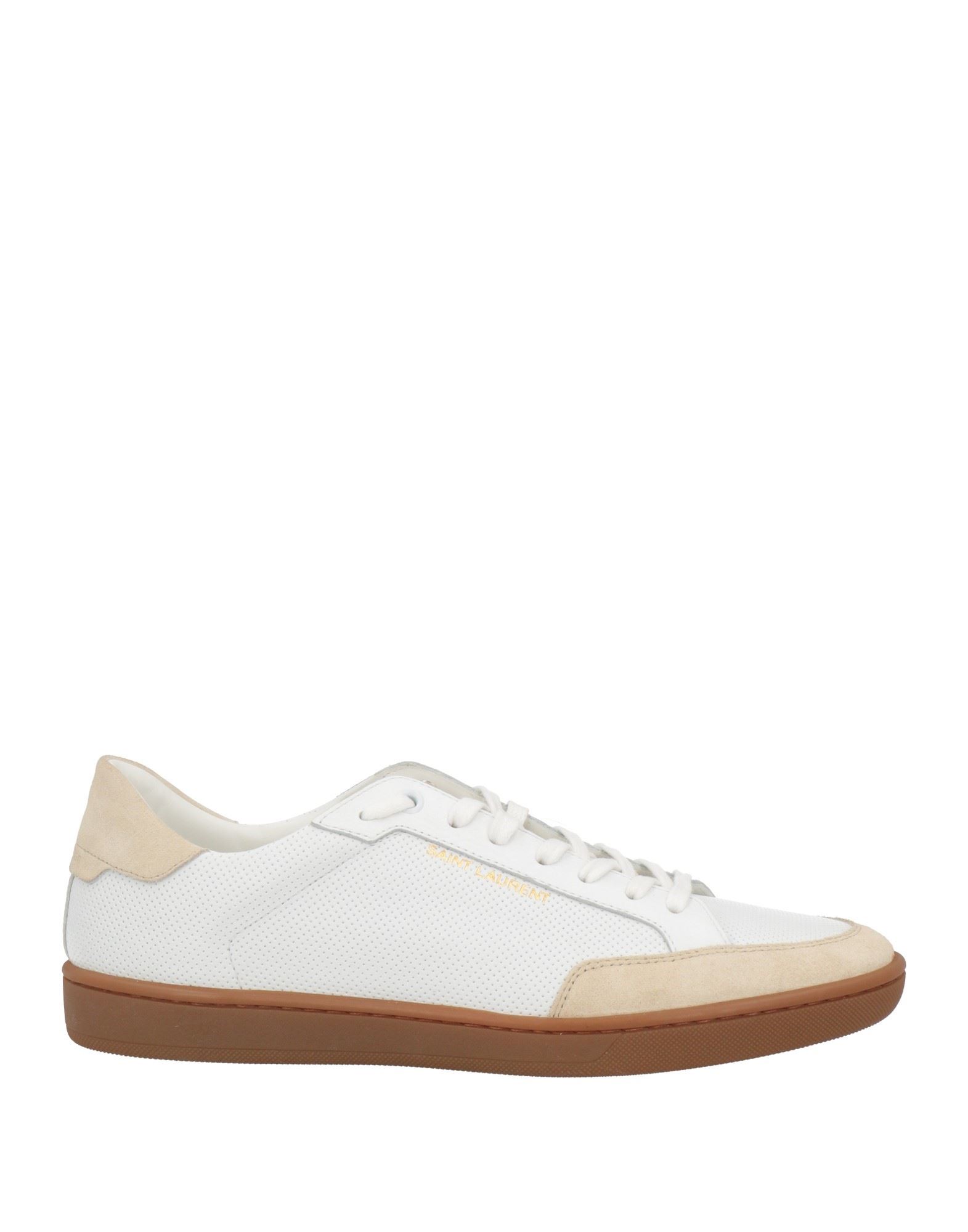 Shop Saint Laurent Man Sneakers Off White Size 9 Leather