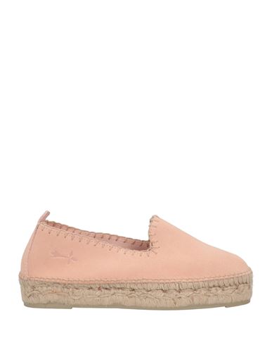 Manebi Manebí Woman Espadrilles Salmon Pink Size 8 Soft Leather In Pink