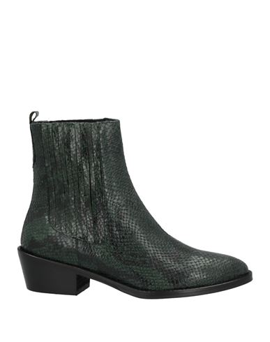 Anaki Woman Ankle Boots Deep Jade Size 10 Soft Leather In Green