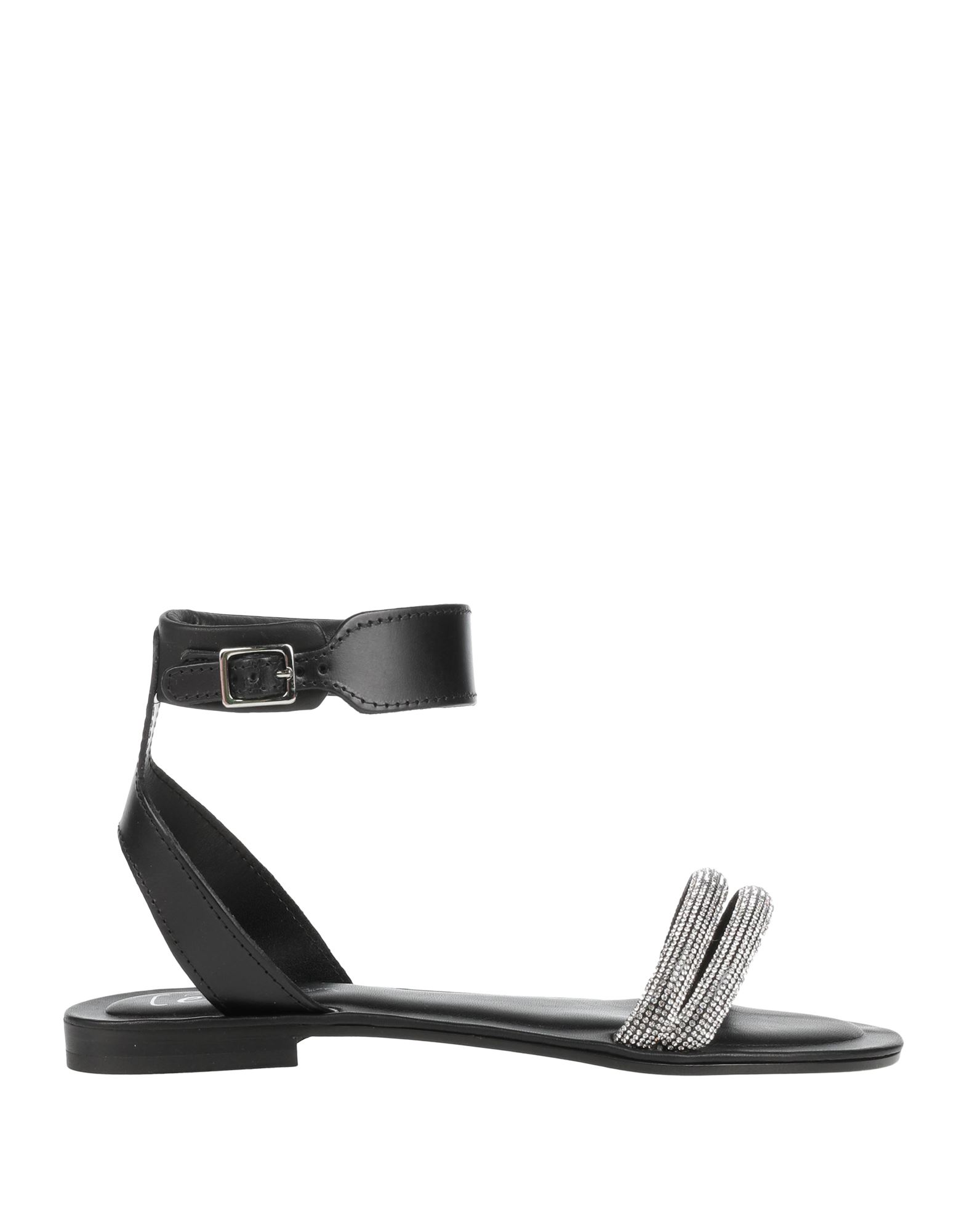 Cécile Woman Sandals Black Size 10 Leather