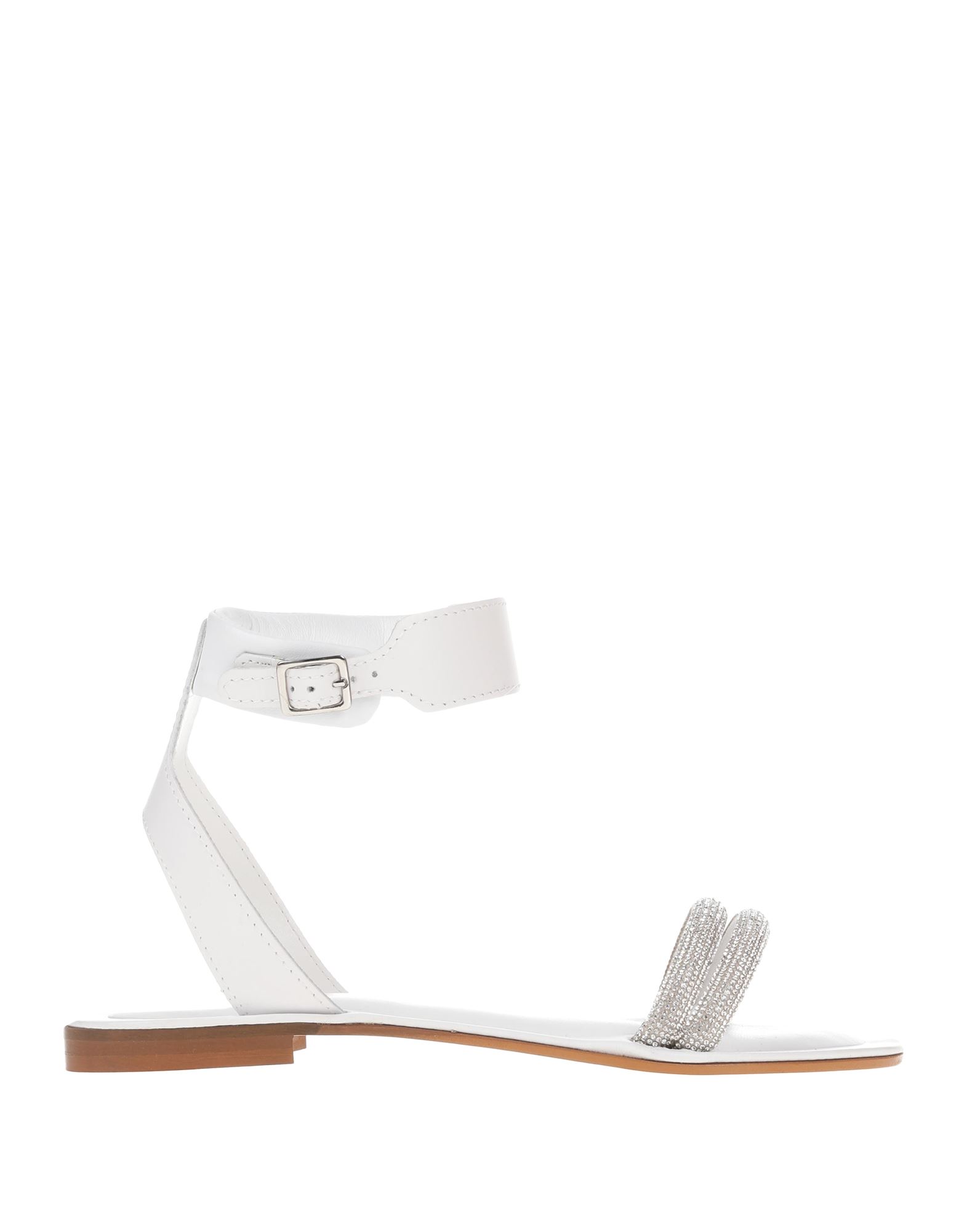 Cécile Woman Sandals White Size 8 Leather