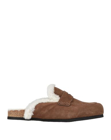 Jw Anderson Man Mules & Clogs Brown Size 9 Calfskin, Sheepskin