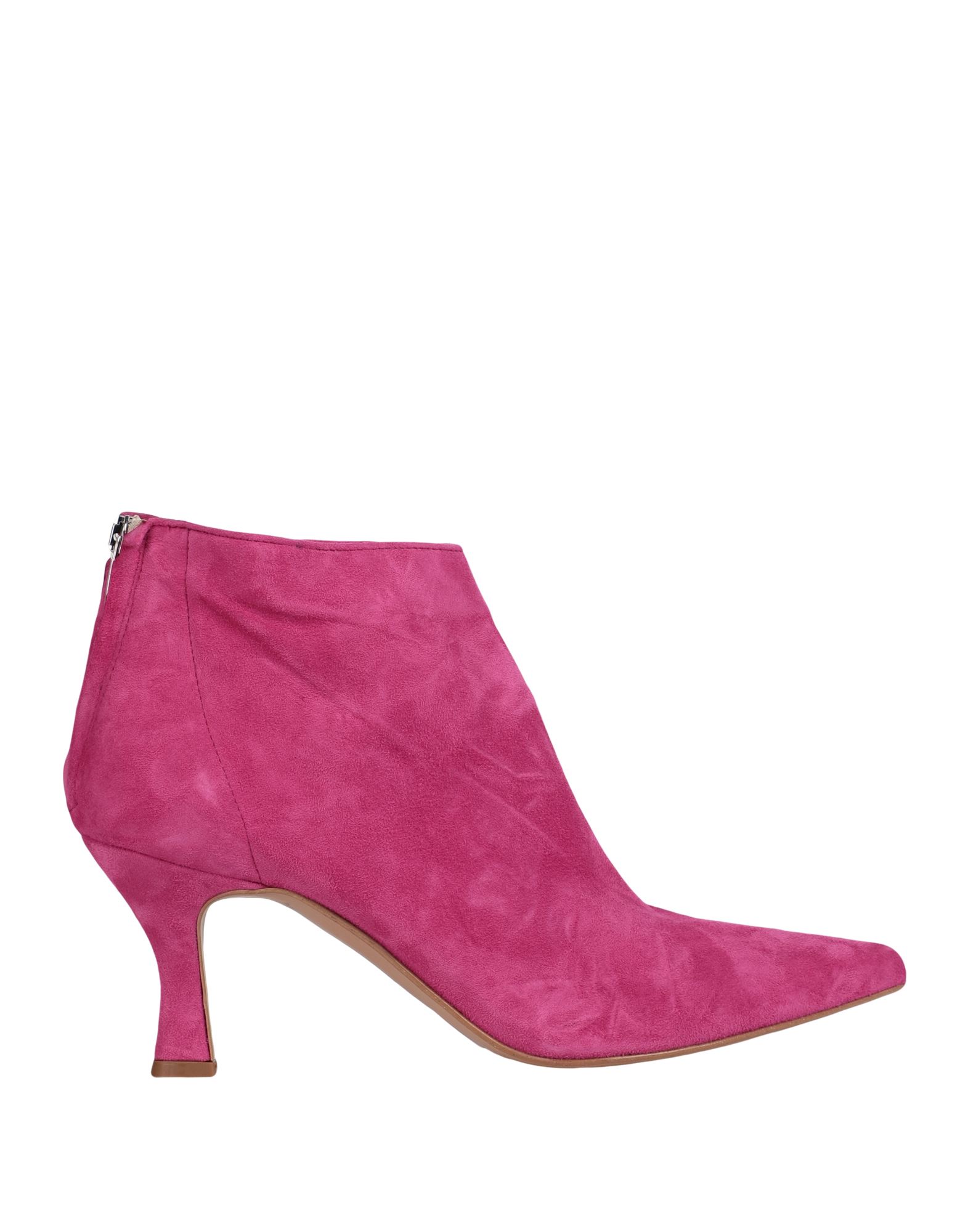 Ovye' By Cristina Lucchi Woman Ankle Boots Fuchsia Size 9 Soft Leather In Pink
