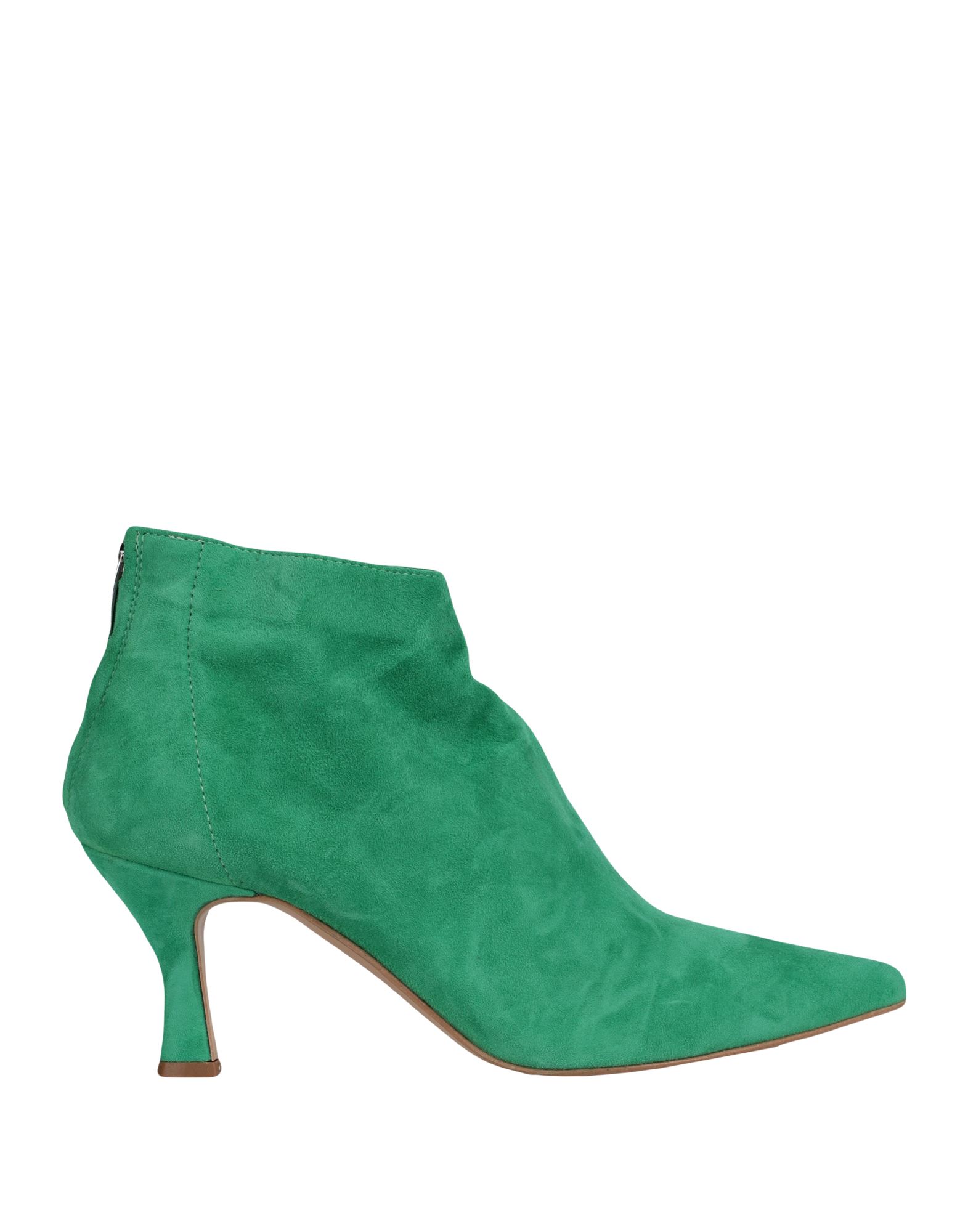 Ovye' By Cristina Lucchi Woman Ankle Boots Green Size 9 Soft Leather