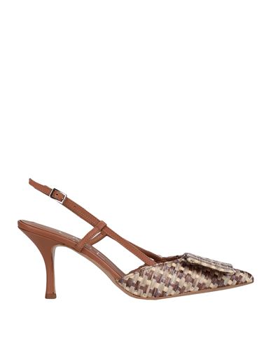 Ovye' By Cristina Lucchi Woman Pumps Tan Size 9 Natural Raffia In Brown