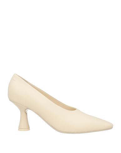 Mm6 Maison Margiela Woman Pumps Cream Size 10 Soft Leather In White