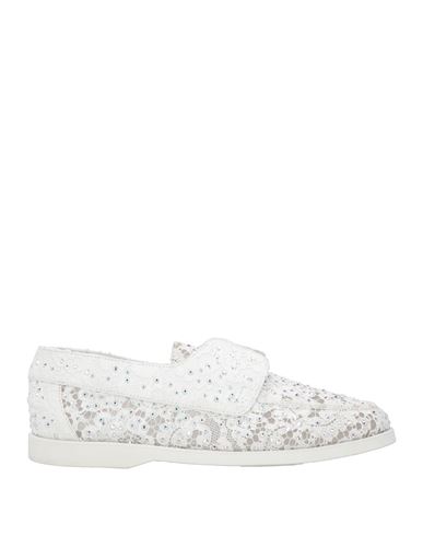 Le Silla Woman Loafers White Size 10.5 Textile Fibers