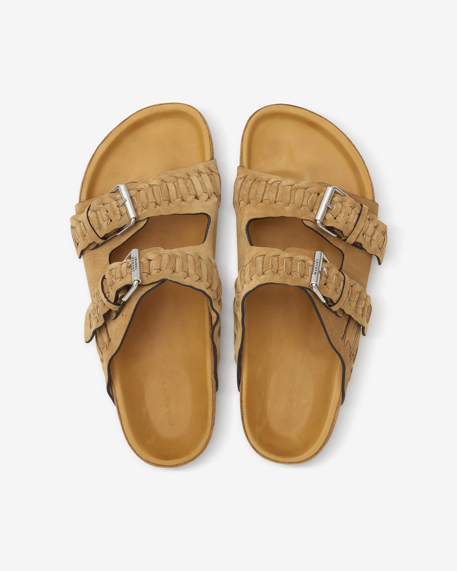 Shop Isabel Marant Lekson Suede Leather Sandals In Brown
