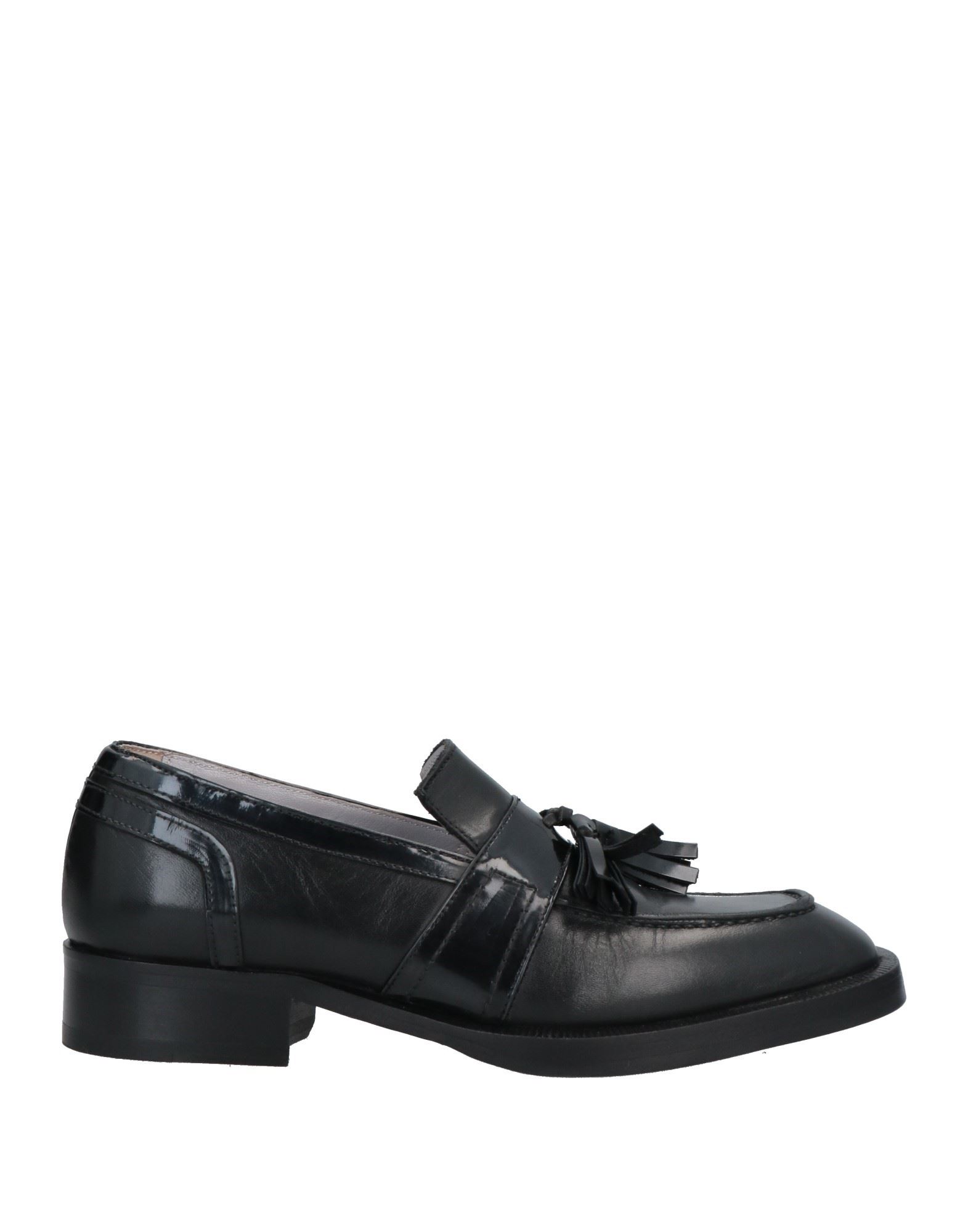 Shop Pollini Woman Loafers Black Size 6 Leather